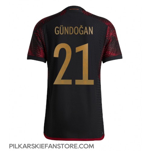 Tanie Strój piłkarski Niemcy Ilkay Gundogan #21 Koszulka Wyjazdowej MŚ 2022 Krótkie Rękawy